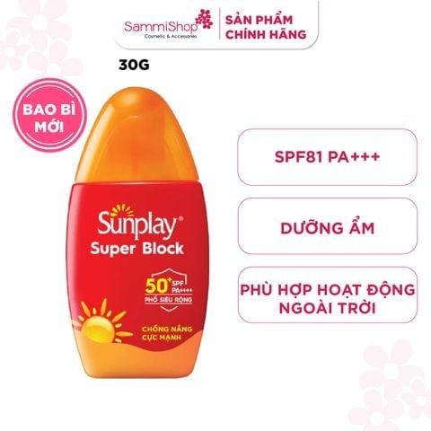 APP+WEB 01.06 - 30.06 Sunplay Sữa chống nắng Super Block SPF50+ PA++++ 30g