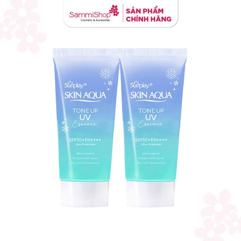 07.11 - 11.11 COMBO 2 Sunplay Tinh chất chống nắng Skin Aqua Tone Up UV Essence Blue SPF50+ PA++++ 50g
