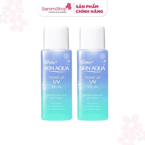 07.11 - 11.11 COMBO 2 Sunplay Sữa chống nắng Skin Aqua Tone Up UV Milk Blue SPF50+ PA++++ 50g
