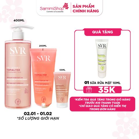 SVR Gel rửa mặt và tắm Topialyse Gel Lavant