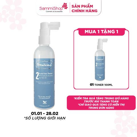 01.01 - 28.02 Teenilicious Toner Acne Face 100ml