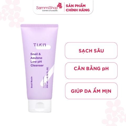 Tia'm Sữa rửa mặt Snail & Azulene Low Ph Cleanser 200ml