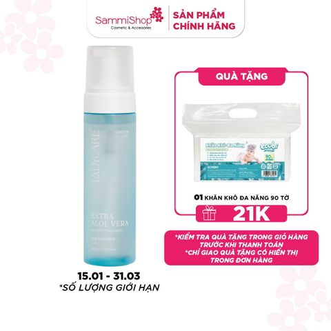 Ladycare Bọt vệ sinh Extra Aloe Vera Intimate Foam Wash For Sensitive 190ml