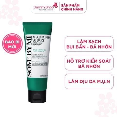 APP-WEB 01.04 - 03.05 Some By Mi Sữa rửa mặt AHA-BHA-PHA 30 Days Miracle Acne Clear Foam 100ml
