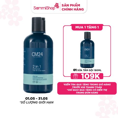1.5- 31.5 MUA 1 TẶNG 1 CM24 for Coolmen Sữa tắm gội Nam 2in1 180ML