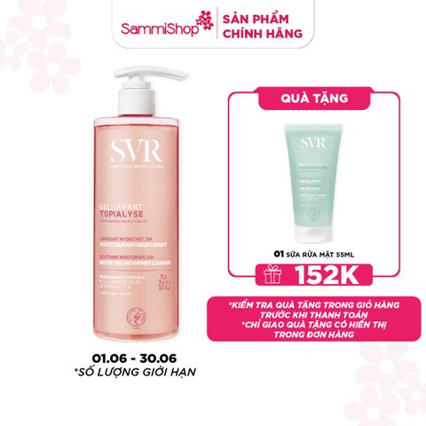 APP+WEB 01.06 - 30.06  SVR Gel rửa mặt và tắm Topialyse Gel Lavant 400ml