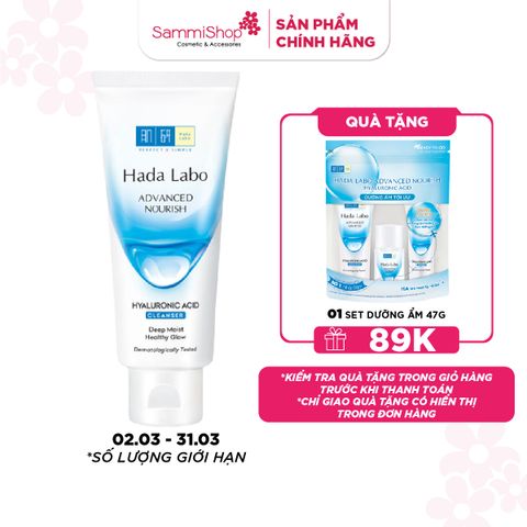 APP+WEB 02.03 - 31.03 Hadalabo Sữa Rửa Mặt Advanced Nourish Hyaluronic Acid Cleanser 80g