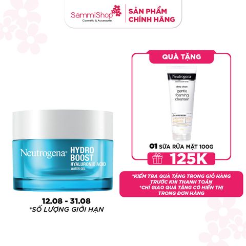 12.08 -31.08  Neutrogena Kem dưỡng cấp ẩm Hydro Boost Hyaluronic Acid Water Gel 50g