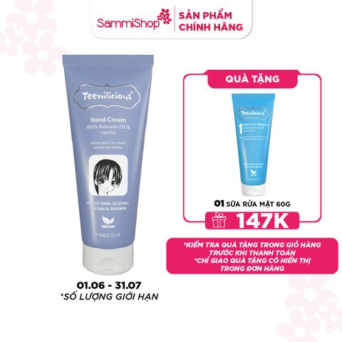 01.06-31.07 MUA 1 TẶNG 1 Teenilicious Kem dưỡng tay 60g