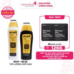 COMBO 03.11 - 02.12 Amalfi Gel tắm 750ml (IP04) bất kỳ +  Amalfi Sữa dưỡng thể 500ml (IP04) bất kỳ