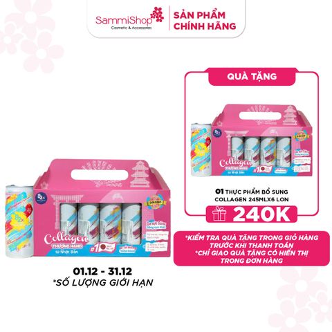 01.12 - 31.12 82x Thực phẩm bổ sung Collagen Beauty Drink 500 Milligram Mixed With Vitamin C 70 Milligram, Pink Guava Flavor (82x Beaut Brand) 245ml * 6 lon