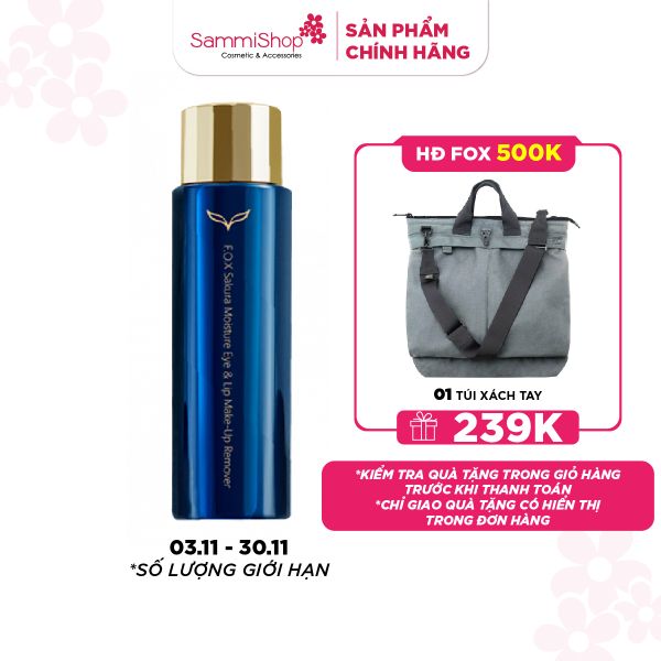 FOX Dầu Tẩy Trang Mắt Môi Sakura Moisture Eye & Lip Make Up Remover - QS04 (100ml)