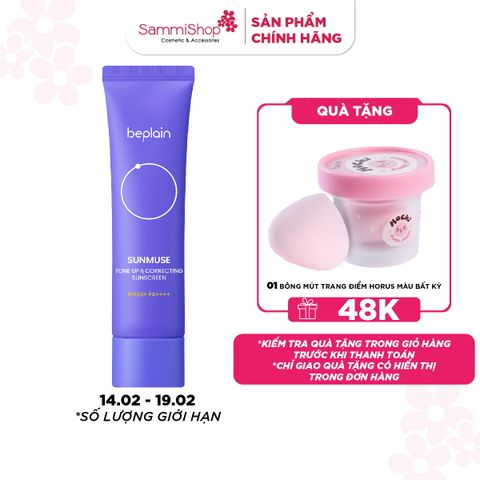 SALE XUYÊN TẾT 14-19.2 Beplain Kem chống nắng Sunmuse Tone-Up & Correcting Sunscreen SPF50+ PA++++ 50ml
