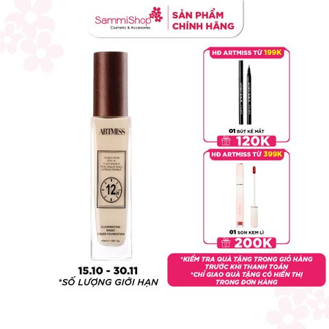 Artmiss Kem nền 12h Illuninating Moist Liquid Foundation 40ml