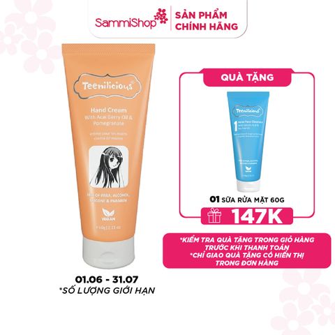 01.06-31.07 MUA 1 TẶNG 1 Teenilicious Kem dưỡng tay 60g