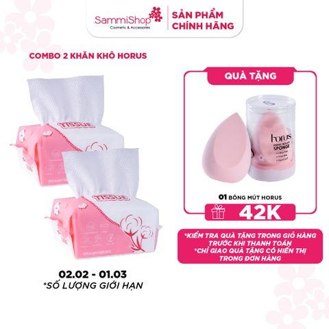 APP+WEB 02.02 - 01.03 COMBO 2 Horus Khăn khô đa năng Soft Cotton Tissue 80pcs