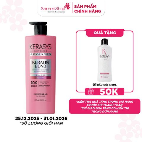 Kerasys Dầu gội Advanced Keratin Bond Volume Shampoo 600ml