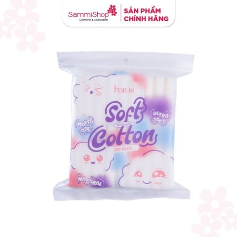 [HÀNG TẶNG KHÔNG BÁN] QT Horus Bông Tẩy Trang Cao Cấp Rectangular Soft Cotton Pad 200 Pads