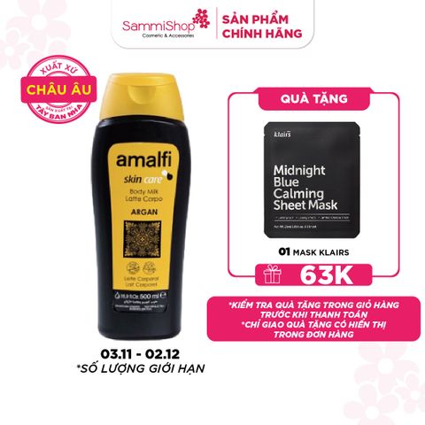 Amalfi Sữa dưỡng thể Argan Body Milk 500ml