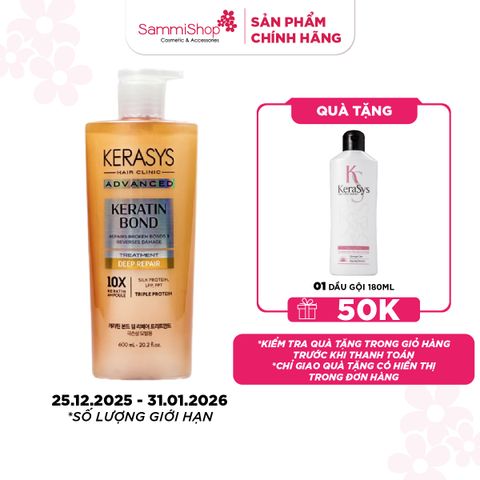 Kerasys Dầu xả Advanced Keratin Bond Deep Repair Treatment 600ml