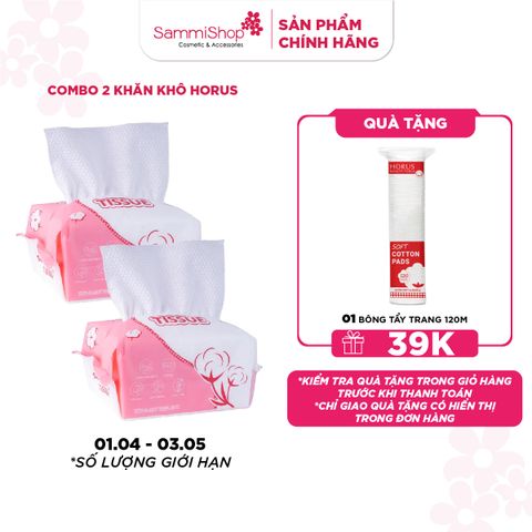 APP+WEB 01.04 - 03.05 COMBO 2 Horus Khăn khô đa năng Soft Cotton Tissue 80pcs