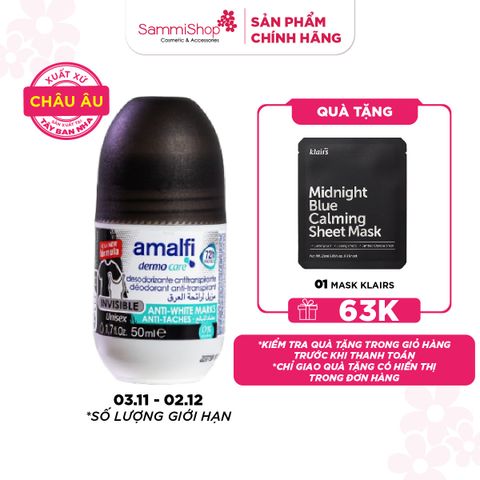 Amalfi Lăn khử mùi Anti-Whites Marks Antiperspirant Deodorant 50ml