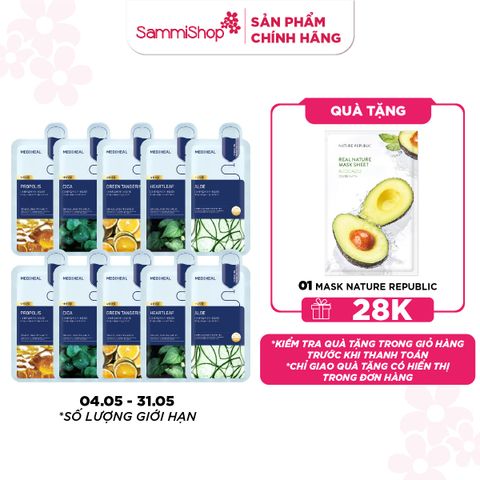 APP+WEB  04.05-31.05 Combo 10 Mediheal Mặt nạ Dermaplus GIÁ 32,000đ