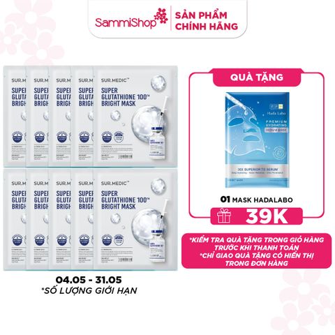 APP+WEB 04.05-31.05 Combo 10 mask Sur.Medic+ Super Gluthathione 100tm Bright Mask