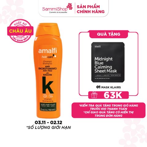 Amalfi Dầu gội  Anti-Frizz Shampoo with Keratin 750ml