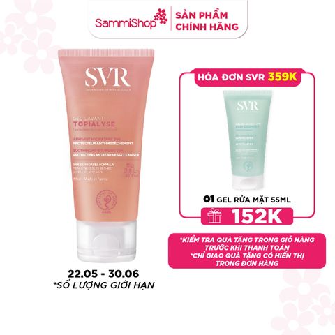 SVR Gel rửa mặt và tắm Topialyse Gel Lavant