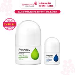 COMBO 03.11 - 02.12 Perspirex Lăn khử mùi 20ml BẤT KỲ + Perspirex Lăn khử mùi 5ml BẤT KỲ
