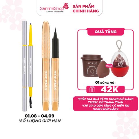 COMBO 01.08 - 04.09 Lemonade chì kẻ mày Micro Eyebrow + Lemonade Kẻ mắt nước SuperTiger - Tigereyes Liner