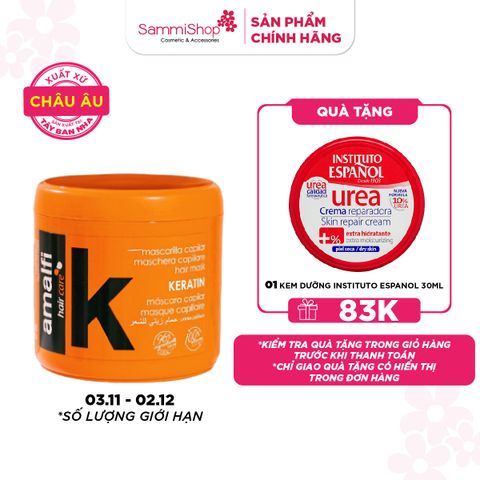 Amalfi Mặt nạ dưỡng tóc Keratin Hair Mask 500ml