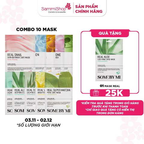 COMBO 03.11 - 02.12 Combo 10 mask Some By Mi Mặt nạ giấy Real