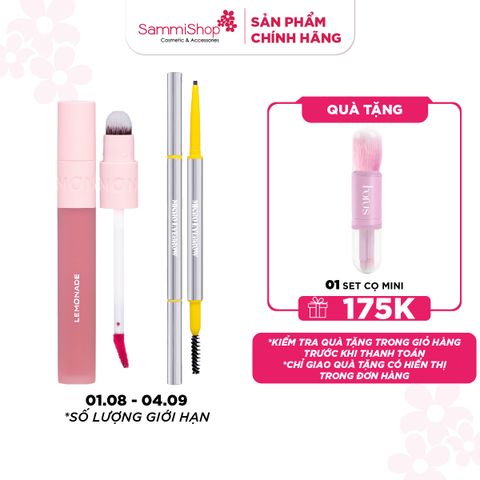 COMBO 01.08 - 04.09 Lemonade Son bất kỳ+ Lemonade chì kẻ mày Micro Eyebrow