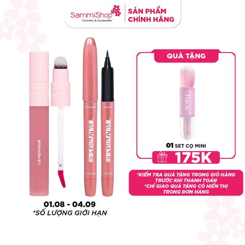 COMBO 01.08 - 04.09 Lemonade Son bất kỳ + Lemonade Kẻ mắt Supernatural Eyeliner - Black