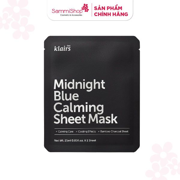 [HÀNG TẶNG KHÔNG BÁN] QT Dear, Klairs mặt nạ giấy Midnight Blue Calming Sheet Mask 25ml