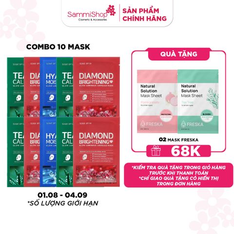COMBO 01.08 - 04.09 Combo 10 Some By Mi mặt nạ giấy BẤT KỲ GNY 38,292d