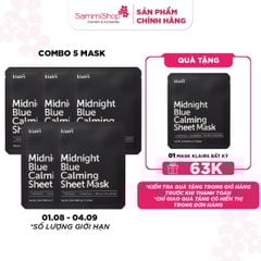 COMBO 01.08 - 04.09 Combo 5 Dear, Klairs Mặt nạ giấy Midnight Blue Calming GNY 62,836d