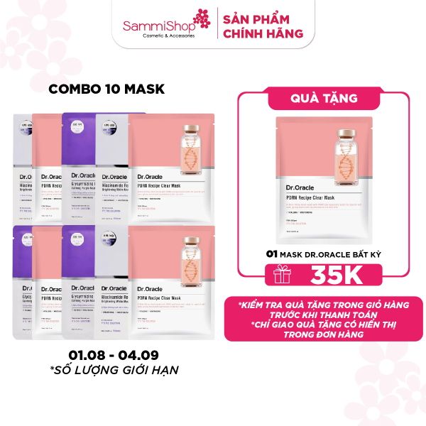 COMBO 01.08 - 04.09 Combo 10 Dr.Oracle Mặt nạ BẤT KỲ GNY 34,855đ