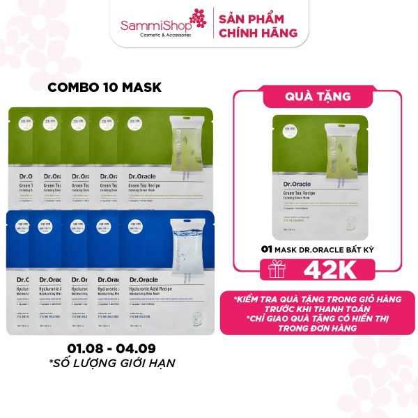 COMBO 01.08 - 04.09 Combo 10 Dr.Oracle Mặt nạ BẤT KỲ GNY 41,727đ