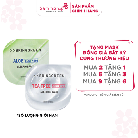 SALE TOÀN NHÃN 04.05-31.05 Bring Green Mặt nạ ngủ Sleeping Pack 8g