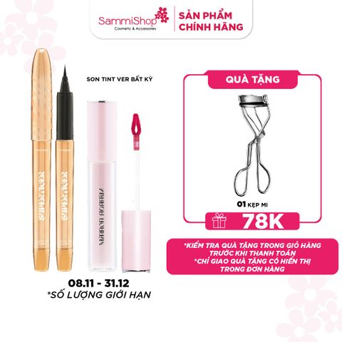 08.11 - 31.12 Lemonade Son tint bóng Mirror Mirror Water Tint bất kỳ + Lemonade Kẻ mắt Supernatural Eyeliner - Black ver 2
