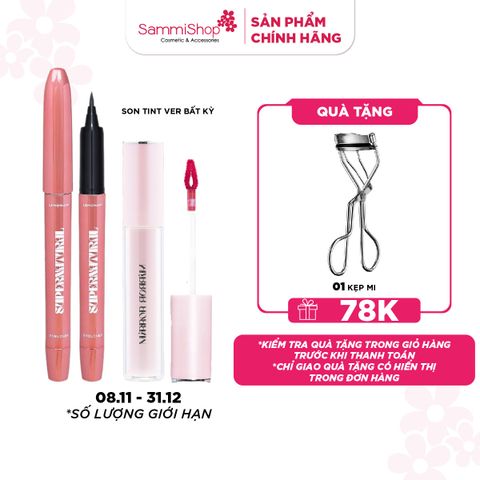 08.11 - 31.12 Lemonade Son tint bóng Mirror Mirror Water Tint bất kỳ + Lemonade Kẻ mắt Supernatural Eyeliner - Black ver 2