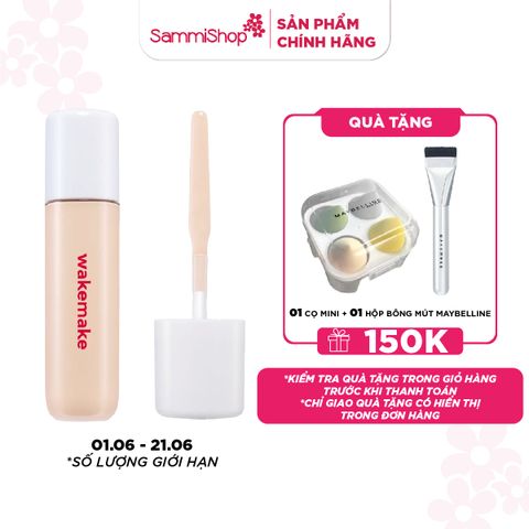 01.06-21.06 MEGA SALE Wakemake Kem nền Spatula Conceal BB 20ml