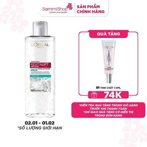 APP+WEB 02.01 - 01.02 Loreal Nước tẩy trang Revitalift Crystal Puriying Micellar Water 400ml
