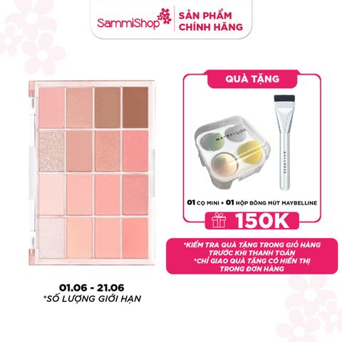 01.06-21.06 MEGA SALE Wakemake Bảng phấn mắt Soft Blurring Eye Palette 14g
