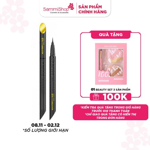 M1T1 8.11-2.12 Maybelline Bút kẻ mắt nước siêu sắc mảnh Maybelline New York Hyper Shapp Extreme Liner Black