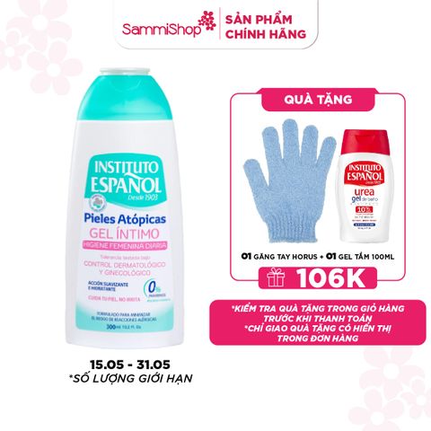 M1T1 15.05 - 31.05 Instituto Español Dung dịch vệ sinh Pieles Atópicas Gel Íntimo 300ml