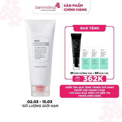 APP+WEB 02.03 - 15.03 Dear, Klairs Sữa rửa mặt Freshly Juiced Vitamin Mask Cleanser 150ml